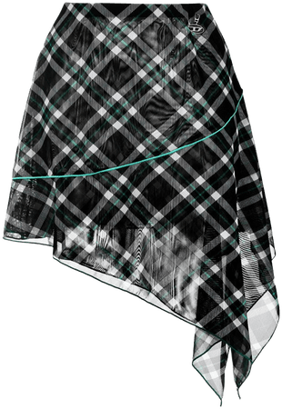 Diesel Asymmetric Checked Skirt - Farfetch