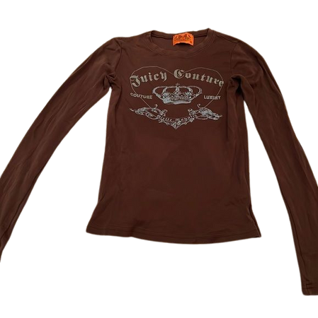 Juicy Couture Brown Long Sleeved T-Shirt Vintage