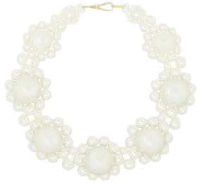 White Simone Rocha daisy-shape pearl necklace NKS21 - Farfetch