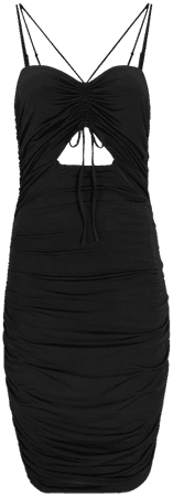 Sleeveless Cutout Ruched Sheath Mini Dress | Express