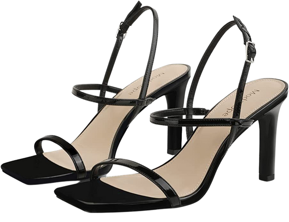 Amazon.com | Modatope Nude Strappy Sandals for Women Open Toe High Heel Sandals Size 7.5 Ankle Strap Sandals Heels for Women | Heeled Sandals