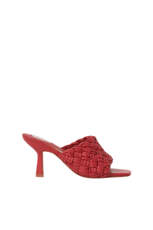 Leather Slip-on Sandals - Red - Ladies | H&M US