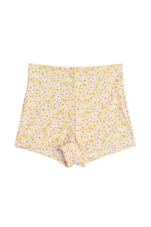 Shortie Bikini Bottoms - Yellow/Floral - Ladies | H&M US