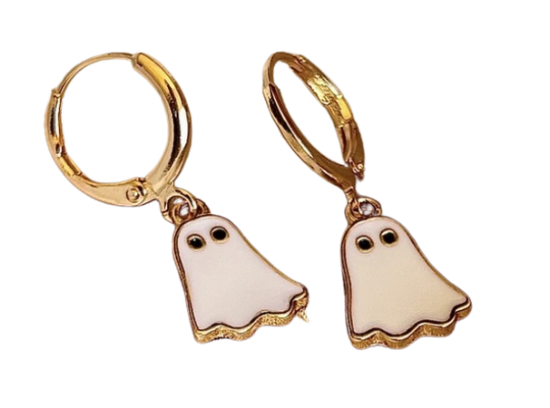 @darkcalista spooky ghost earrings png