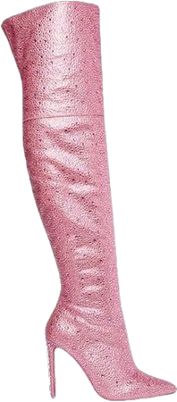 pink rhinestone boots