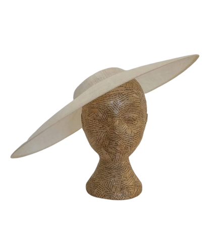 oval Sinamay Hat ivory hats