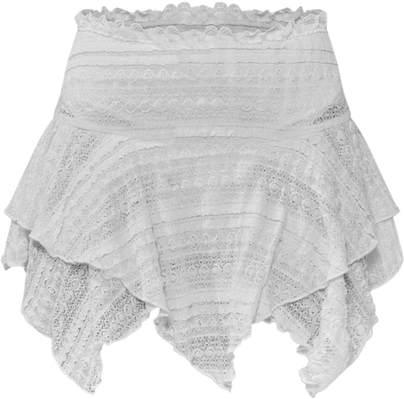 Cream Lace Low Rise Hanky Hem Micro Mini Skirt | PrettyLittleThing CA