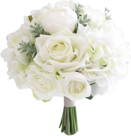 White Roses Bridal Bouquet, Bridesmaid Bouquet, Hydrangeas Wedding Bouquet, Wedding Bouquet, Floral Bouquet, Rustic Wedding Bouquet
