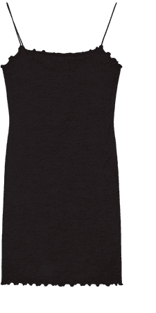 Short dress with thin straps - New - Bershka United States black