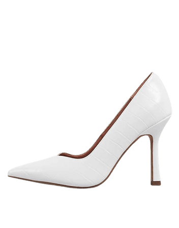 ASOS DESIGN Pablo high heeled pumps in white | ASOS