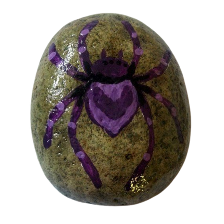 Purple Spider Rock Art | Etsy