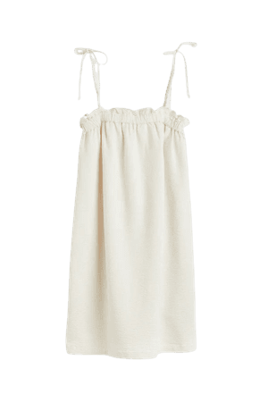 Waffled Jersey Dress - Cream - Ladies | H&M US
