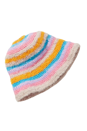 Luna Crochet Eyelash Bucket Hat | Urban Outfitters