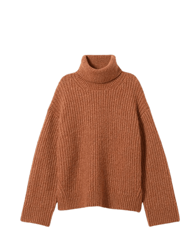 Tune Turtleneck Sweater - Rust - Sweaters - Weekday WW