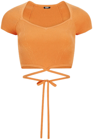 Body Contour Ribbed Tie Back Cropped Sweater | Express