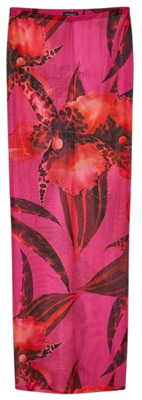 Abstract Floral Print Beach Maxi Skirt | Karen Millen