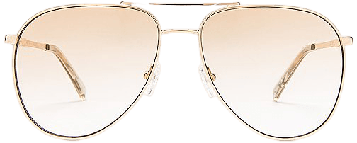 Le Specs Road Trip in Bright Gold & Tan Gradient Flash Mirror | REVOLVE