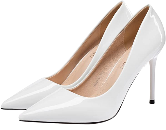 Amazon.com | NBUUNBU Women's Pumps Nude White Black Heels Sexy High Heels Wedding Shoes Comfortable Kitten Closed Toe Heels for Women Pointed Toe Stiletto Classic Pumps | Shoes