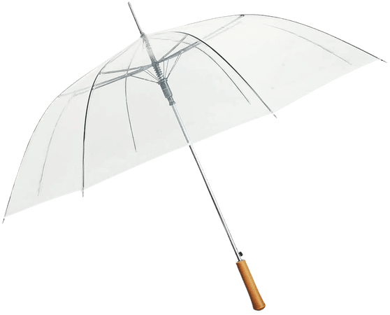 Amazon.com: Rain Umbrella - Clear - 48" Across - Transparent - Auto Open - Light Strong Metal Shaft and Ribs - Resin Handle - Perfect for 1 Person : Clothing, Shoes & Jewelry