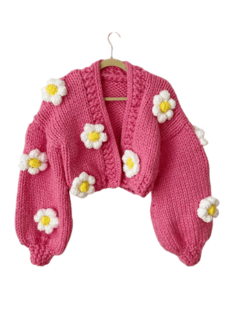 Cardigan pink women cardigan en tricot chunky cardigan | Etsy