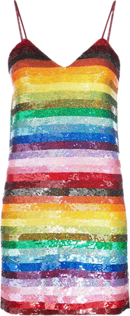 ASHISH - Sequinned Rainbow Dress