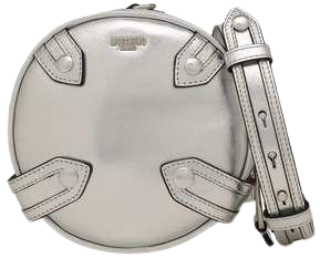 Studded Metallic Leather Shoulder Bag