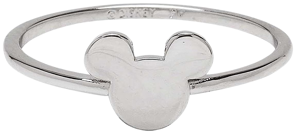 Amazon.com: Pura Vida Silver Plated Disney Mickey Mouse Delicate Ring - Brass Base, Rhodium Plating - Size 8: Clothing, Shoes & Jewelry