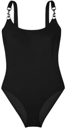 Clip Tank Swimsuit, Black Hardware: Women's Designer One Pieces | Tory Burch
