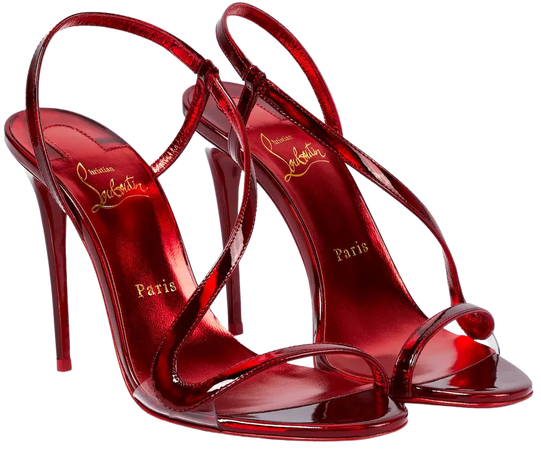 Rosalie Patent Leather Sandals in Red - Christian Louboutin | Mytheresa