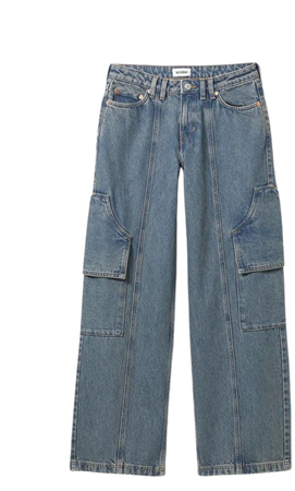 Mason Low Loose Cargo Jeans - Lapis blue - Weekday WW