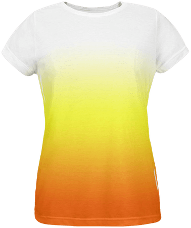 Halloween Candy Corn Ombre Costume All Over Womens T Shirt Multi MD