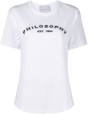 Shop white Philosophy Di Lorenzo Serafini logo-print T-shirt with Express Delivery - Farfetch