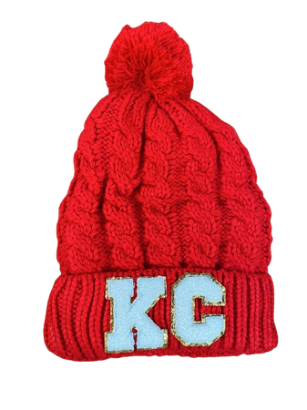 KC Gameday Beanie KC Football Gear Chiefs Winter Pom Hat - Etsy