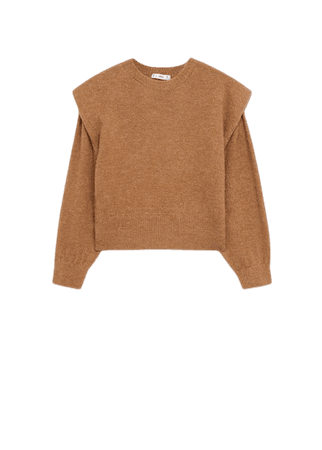 Shoulder pad knit sweater - Women | Mango United Kingdom
