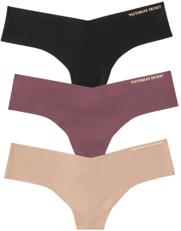 3-pack No-Show Thong Panties - Panties - Victoria's Secret