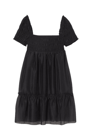 Smocked A-line Dress - Black - Ladies | H&M US