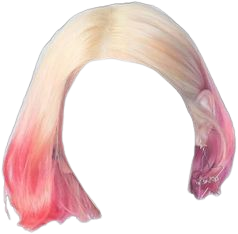 short blonde hair with pink tips png