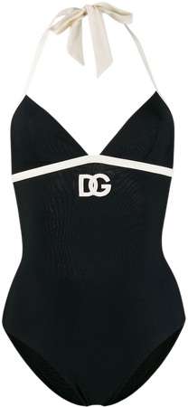 Dolce & Gabbana embroidered DG logo swimsuit