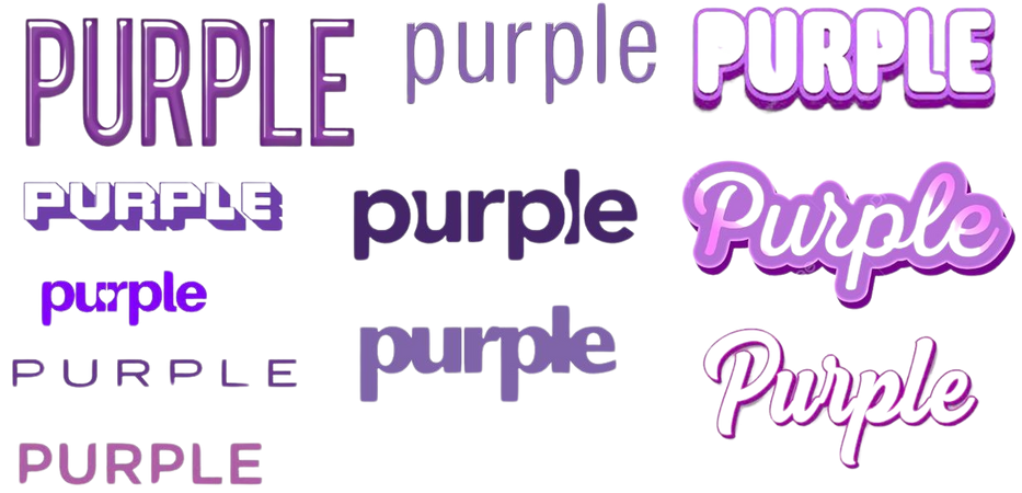Purple Color Words
