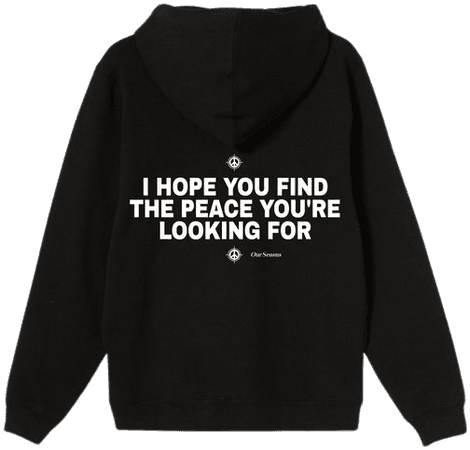 Back Peace Hoodie – OurSeasns