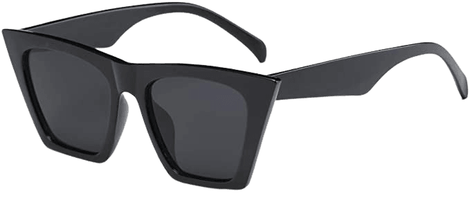 Amazon.com: FEISEDY Vintage Square Cat Eye Sunglasses Women Trendy Cateye Sunglasses B2473 (Black, 52) : Clothing, Shoes & Jewelry
