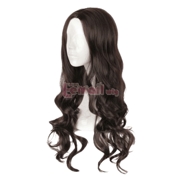 Movie Wonder Woman Diana Princess Gal Gadot Cosplay Wigs Synthetic Brown Long Curly Wigs - L-email Cosplay Wig