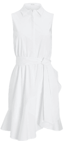 Sleeveless Belted Shirt Dress | Express