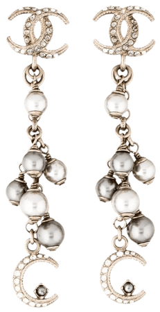 Chanel Faux Pearl & Strass Paris-Dubai Drop Earrings - Earrings - CHA332047 | The RealReal