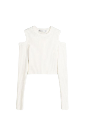 Cut-out sweater and knit midi skirt set - New - Women | Bershka