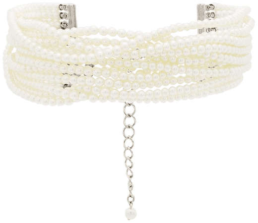 Shop Kenneth Jay Lane multi strand pearl choker necklace with Express Delivery - FARFETCH