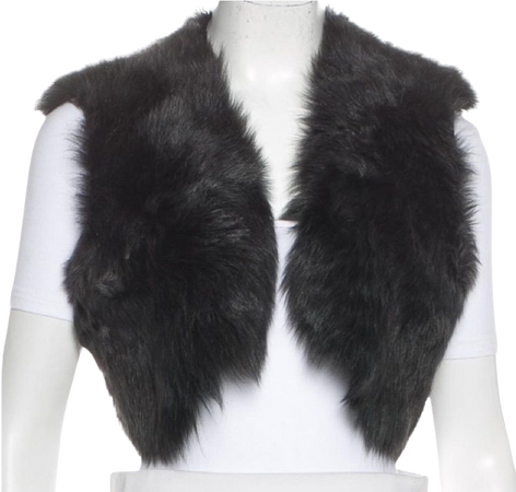black fur vest