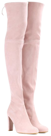 Lyst - Stuart Weitzman Highland Suede Over-the-knee Boots in Pink