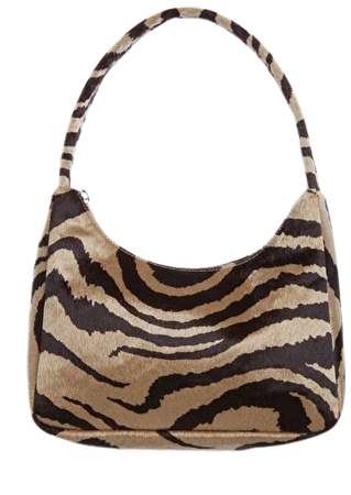 Faux fur shoulder bag - Animal print - Bags - Monki WW
