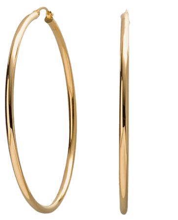 18k Gold-Over-Silver Large Hoop Earrings